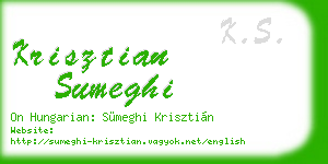 krisztian sumeghi business card