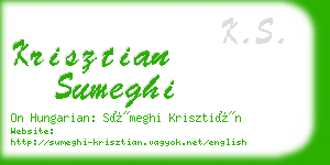 krisztian sumeghi business card